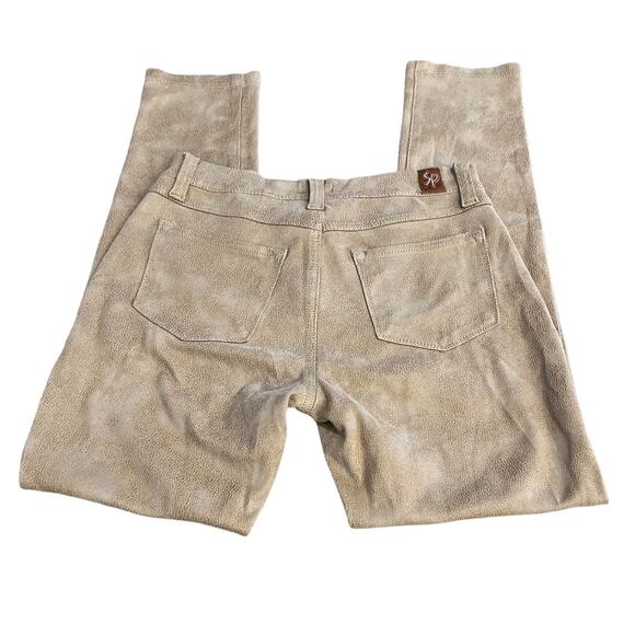 Sneak Peek Juniors Khaki Pebbled Print Skinny Stretch Leggings Size Medium - Picture 5 of 5